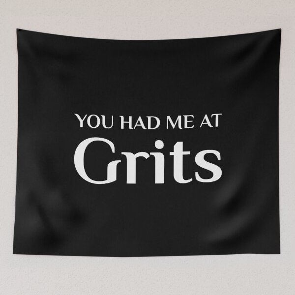 Item preview, Had Me At Grits Funny Southern Food Fan designed and sold by Creekman Designs.