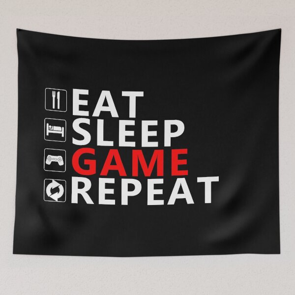 Artikelvorschau, Eat Sleep Game Repeat entworfen und verkauft von equiliser.