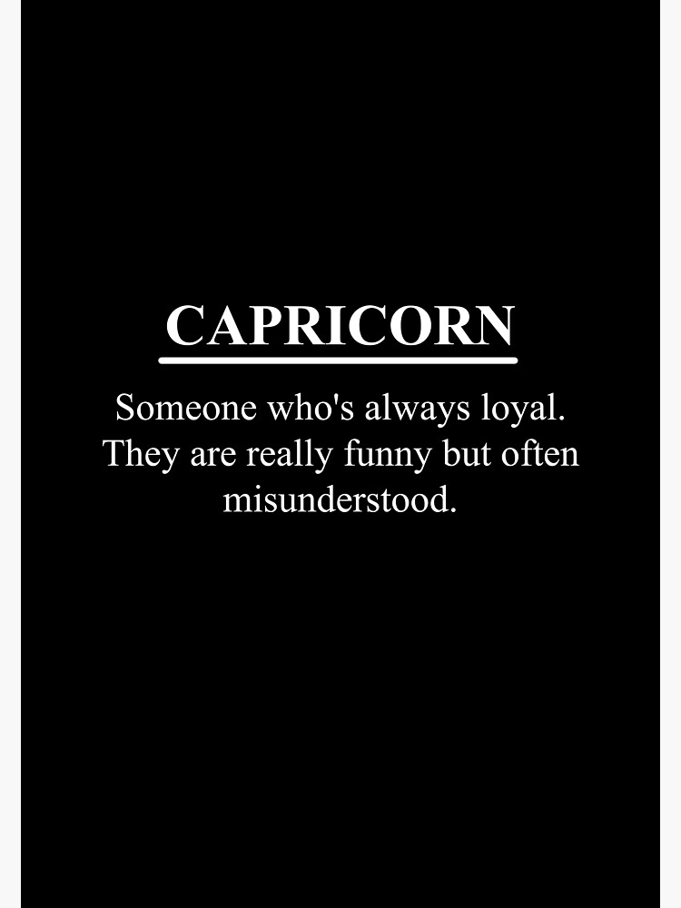 Capricorn Star Sign Definition Poster