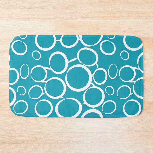 Item preview, Turquoise background white bubble pattern designed and sold by Brontorino.
