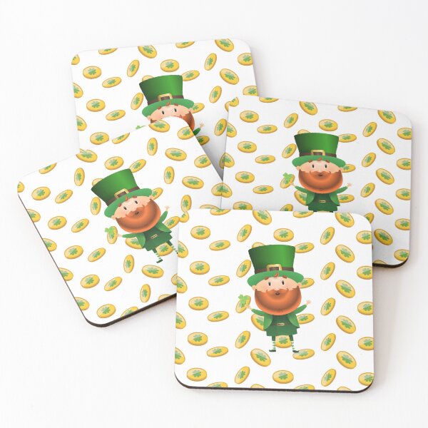 Item preview, Cute Leprechaun with Gold Coins designed and sold by SquarePegZ.
