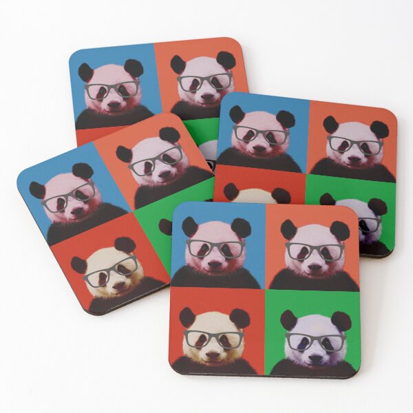 Item preview, Geeky Nerd Panda in 4 Colors Print / Home Decor / Wall Art / Poster / Gift / Birthday / Panda Lover Gift / Animal print designed and sold by Furry And  Purry.