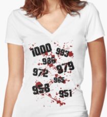 1000 minus 7 Tokyo Ghoul Women's Fitted V-Neck T-Shirt