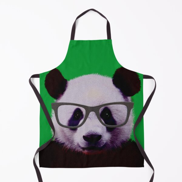 Item preview, Geeky Nerd Panda in Green Background - Print / Home Decor / Wall Art / Poster / Gift / Birthday / Panda Lover Gift / Animal print designed and sold by Furry And  Purry.