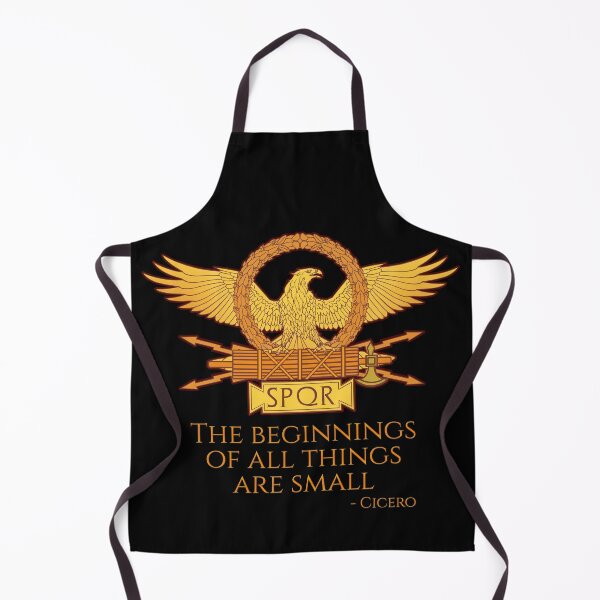 Item preview, SPQR - The Beginnings of All Things Are Small - Cicero Quote - Ancient Rome designed and sold by Styrman.
