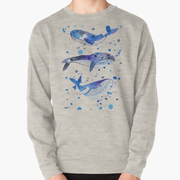 Blue Whales Pullover Sweatshirt