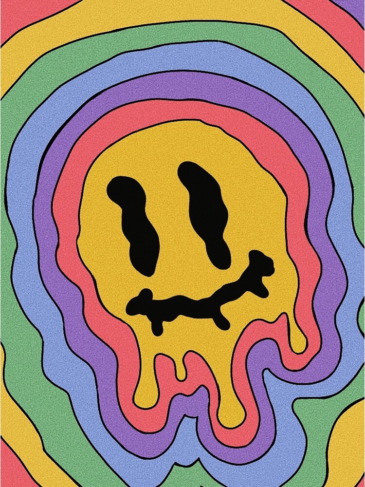 "Trippy Smiley " Sticker by RioRomero | Redbubble