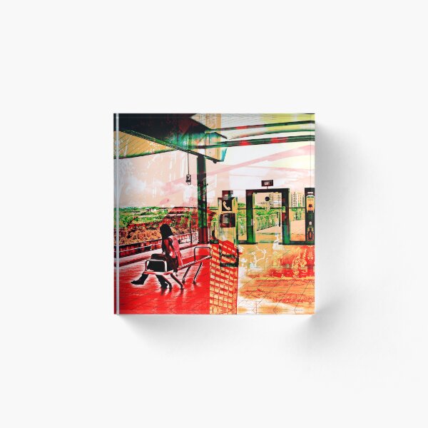 Singapore Red Beat Acrylic Block