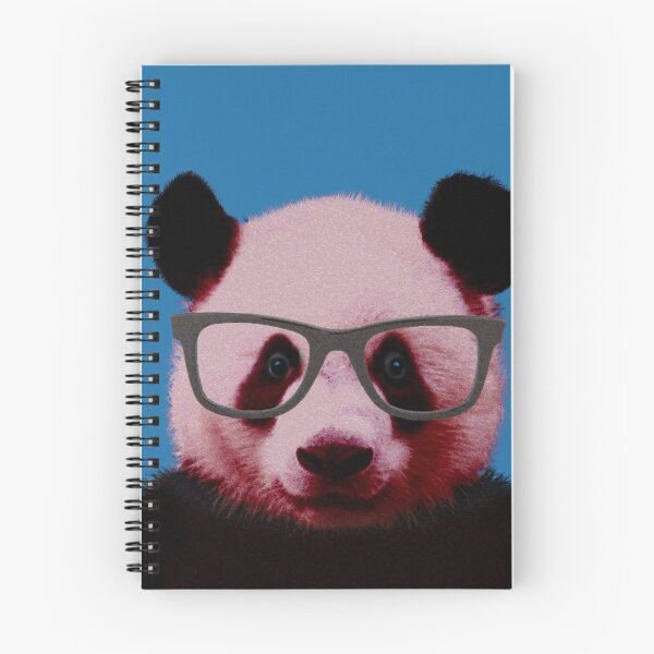 Item preview, Geeky Nerd Panda in Blue Background - Print / Home Decor / Wall Art / Poster / Gift / Birthday / Panda Lover Gift / Animal print designed and sold by Furry And  Purry.