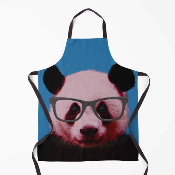 Item preview, Geeky Nerd Panda in Blue Background - Print / Home Decor / Wall Art / Poster / Gift / Birthday / Panda Lover Gift / Animal print designed and sold by Furry And  Purry.