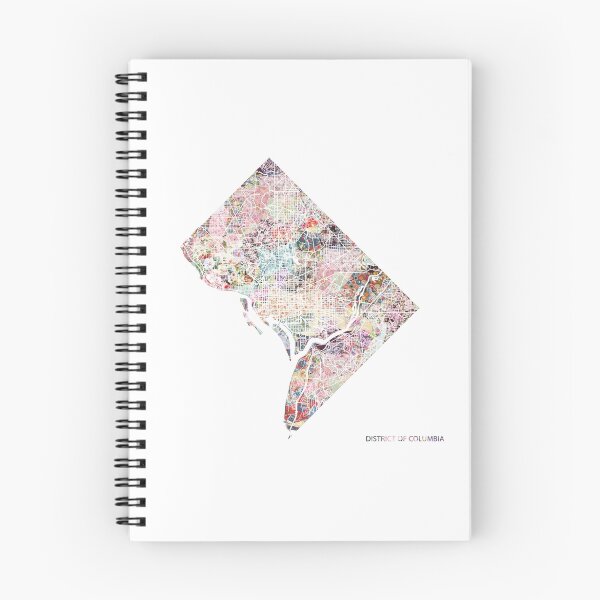 Item preview, District of Columbia map designed and sold by FlowersMaps.