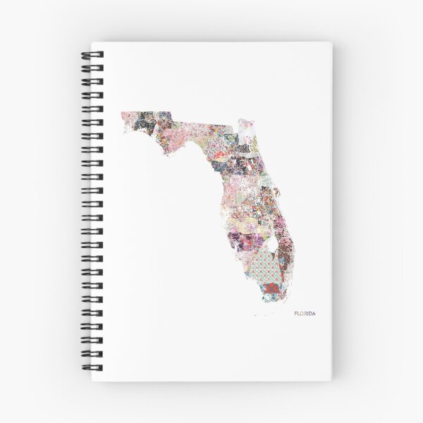 Item preview, Florida map designed and sold by FlowersMaps.
