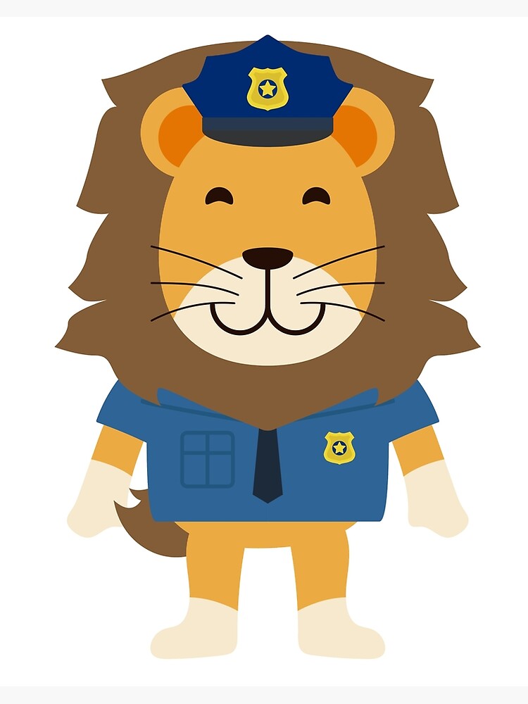 Lámina rígida «Oficial de policía león policía policía dibujos animados» de Mrkram | Redbubble Lámina rígida «Oficial de policía león policía policía dibujos animados» de Mrkram | Redbubble