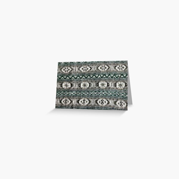 Fair Isle Allover Mask etc Greeting Card