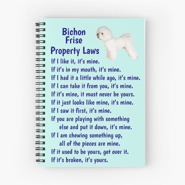 Item preview, Bichon Frise - property laws  designed and sold by thepetcellar.
