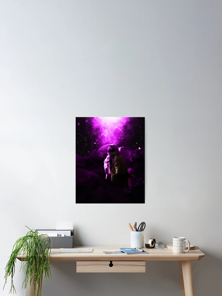 Thumbnail 2 of 3, Poster, Spaceman purple designed and sold by RB Graphics.