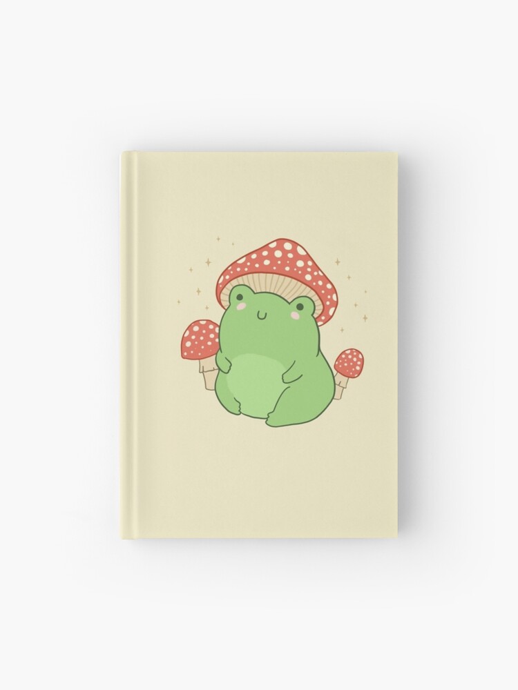 Cottagecore Aesthetic Cute Kawaii Frog Reading Book Mushroom T-Shirt