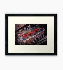 Retro urban auto engine. Framed Print