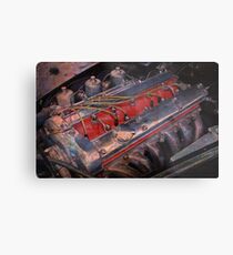 Retro urban auto engine. Metal Print