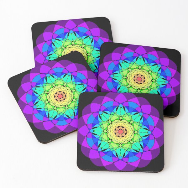 Item preview,  Rainbow Spiro Stained-glass Mandala  designed and sold by patternedprints.