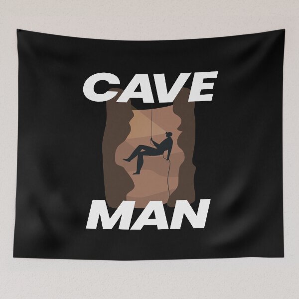 Item preview, Cave Man Caving Cave Speleology designed and sold by MooonTees.