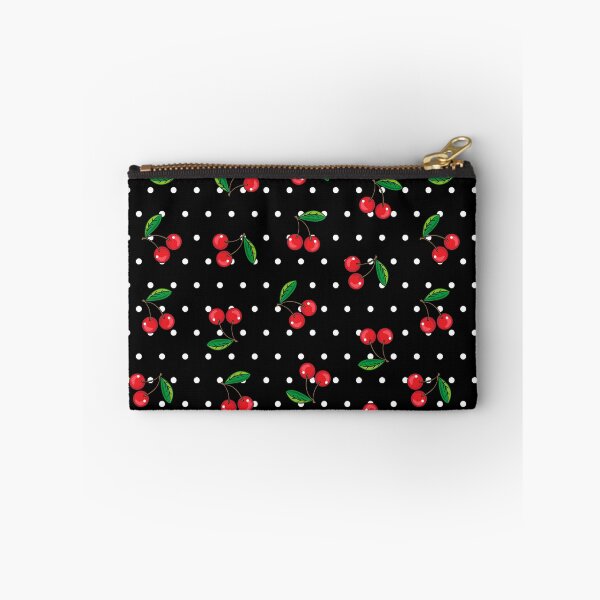 Item preview, Red Cherries and Polka Dots Rockabilly Pattern designed and sold by HotHibiscus.