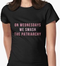 On Wednesday's We Smash The Patriarchy Women's Fitted T-Shirt