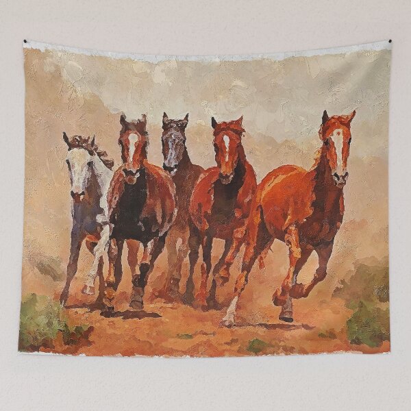 Item preview, running Horse painting for Home , office | running Horse painting in rainbow  designed and sold by KARTICK DUTTA.
