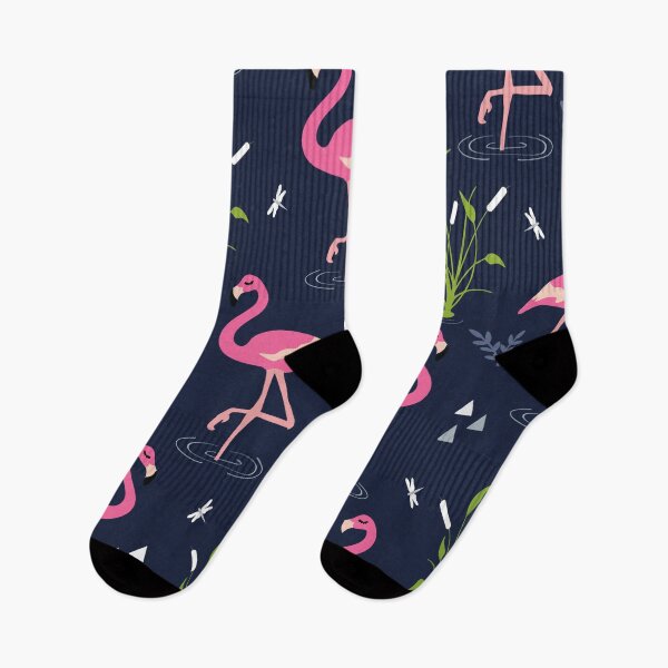 Item preview, Dark Blue Flamingo Seamless Digital Paper Pattern  designed and sold by Dr.YesOrNo.
