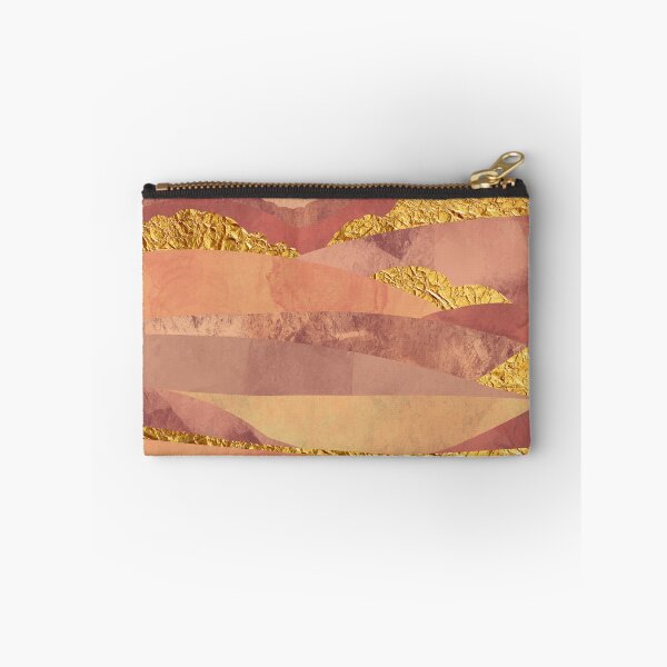 Item preview, Muted Boho Hills and Mountains Landscape Gold Metallic designed and sold by SparrowsEndArt.