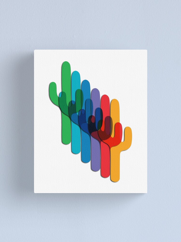 Alternate view of Cactus Overlay Canvas Print