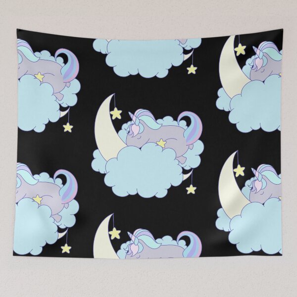 Item preview, Unicorn Dreaming | Colourful Unicorn | Funny Unicorn Sleeping designed and sold by TheHappyDoodler.