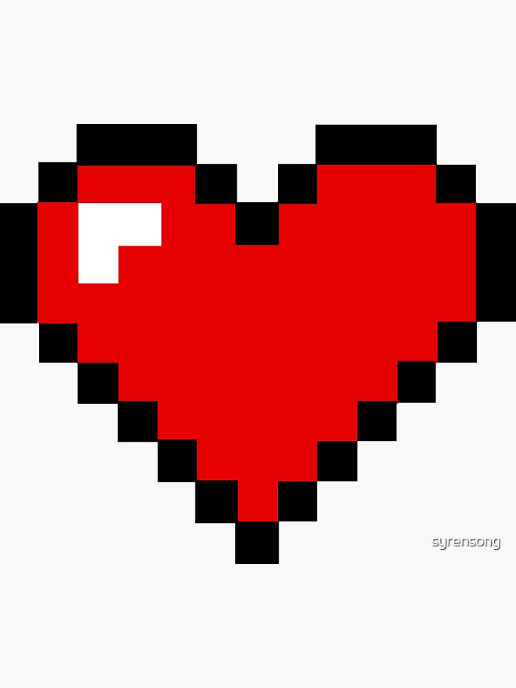 8 Bit Heart Sticker