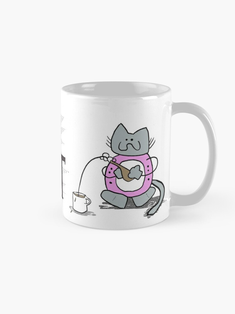 Thumbnail 5 of 6, Coffee Mug, Cat Donut Mug designed and sold by bison2winquote.