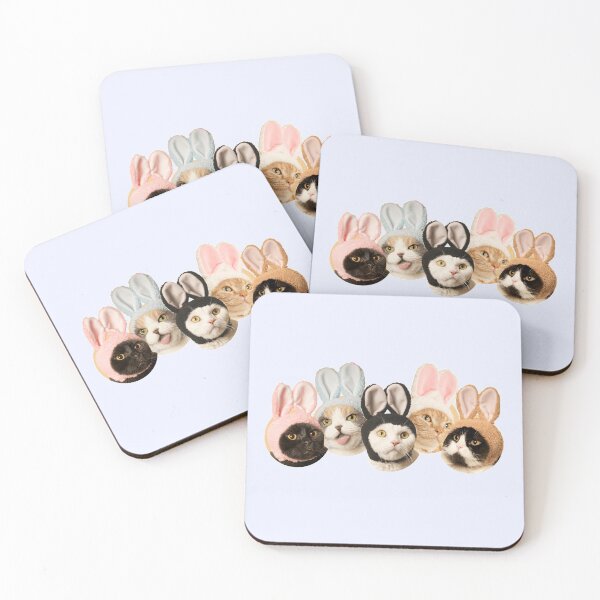 Item preview, cats in rabbit hats designed and sold by promisesarelies.