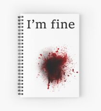 Bullet Shot, I am Fine Spiral Notebook