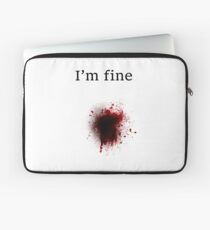 Bullet Shot, I am Fine Laptop Sleeve
