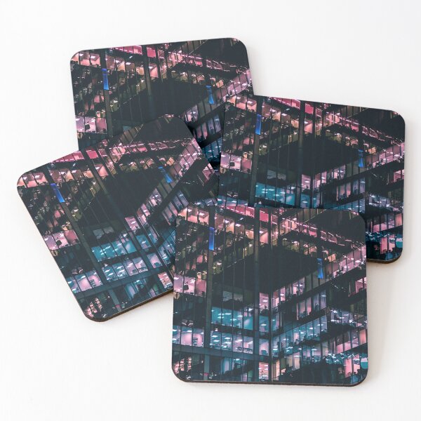 Item preview, The Night Shift: Pink and Blue Office Lights at Night designed and sold by jerankin.