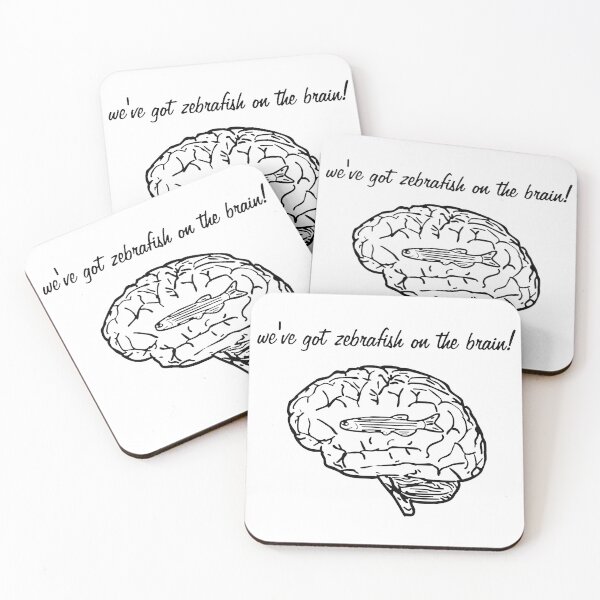 Item preview, "We've got zebrafish on the brain!" black and white simple design *HIGH QUALITY* designed and sold by Alex3214.