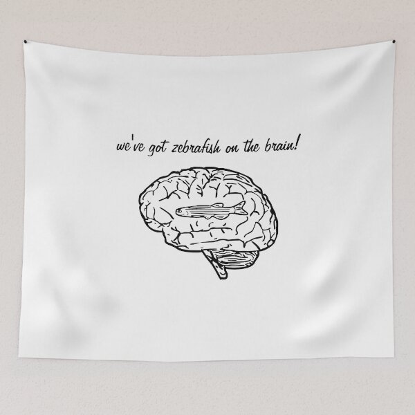 Item preview, "We've got zebrafish on the brain!" black and white simple design *HIGH QUALITY* designed and sold by Alex3214.