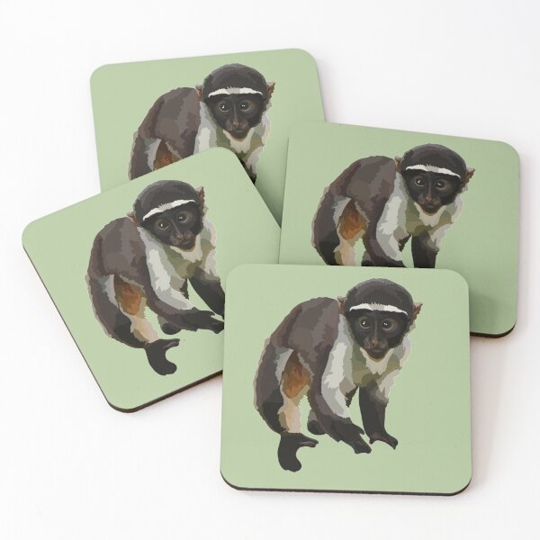 Item preview, R is for Roloway Monkey,Roloway Monkey: The Rare and Endangered Primate of West Africa designed and sold by PrettylittlepastelUk.