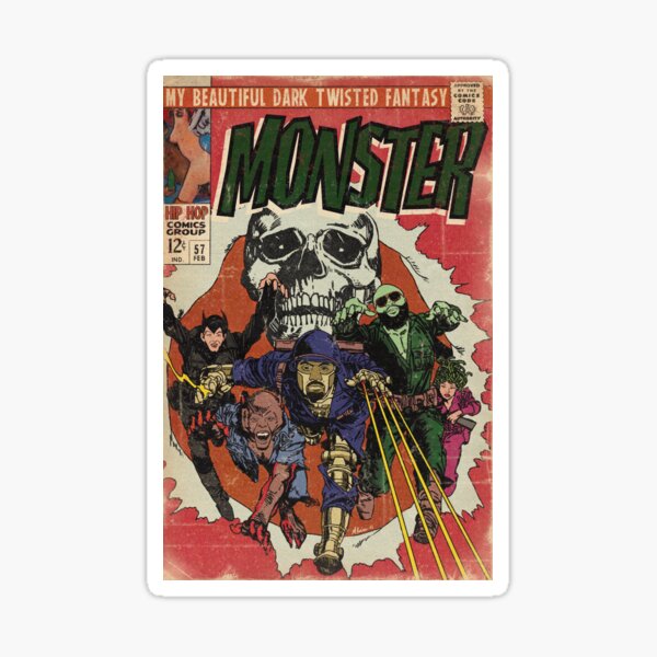 Aperçu de l'œuvre Kanye West - Parodie de bande dessinée Monster créée et vendue par FineArtofMK.