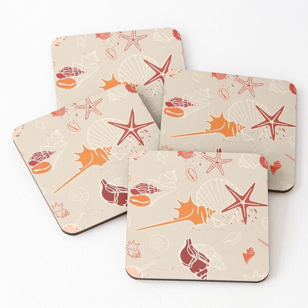 Item preview, Shells on the seashore pattern designed and sold by starseedgems.
