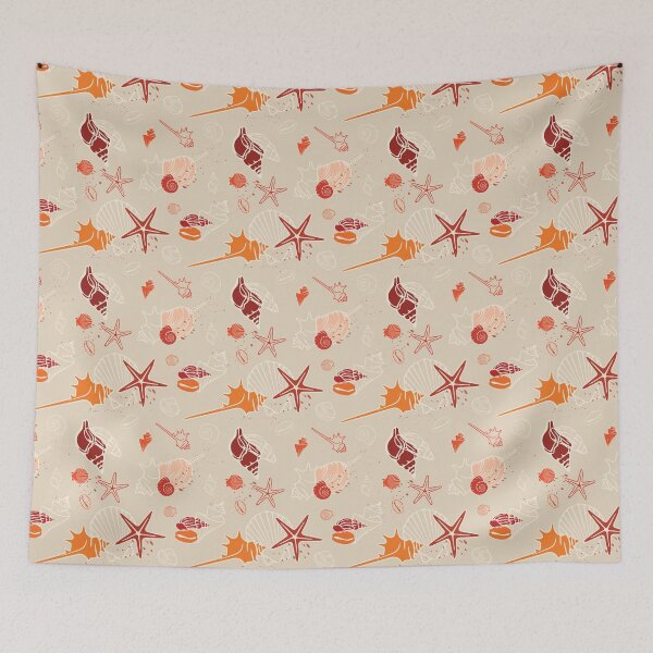 Item preview, Shells on the seashore pattern designed and sold by starseedgems.
