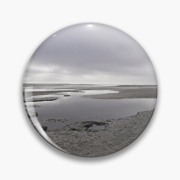 Item preview, Playa Piscinas y cielo nublado - Paisaje costero - Llansteffan designed and sold by Harmony Of The Mind.