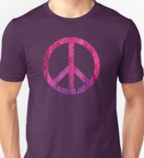 Peace Sign - Grunge Texture with Scratches Unisex T-Shirt