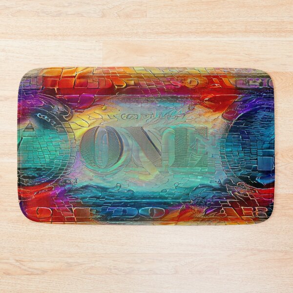 Item preview, Rainbow One-Dollar Bill | Colorful AI-Generated Art designed and sold by Canavas.