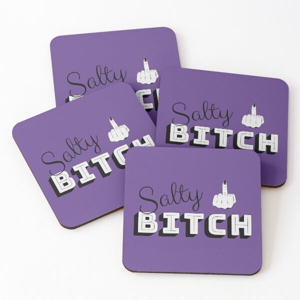 Item preview, Salty Bitch - Humour Funny Slogan Quote with Finger Bird Symbol designed and sold by EmilyDewsnap.