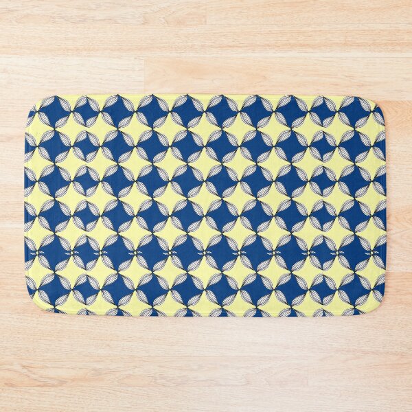 Item preview, Lemon yellow blue flower Patterns designed and sold by Eve :).