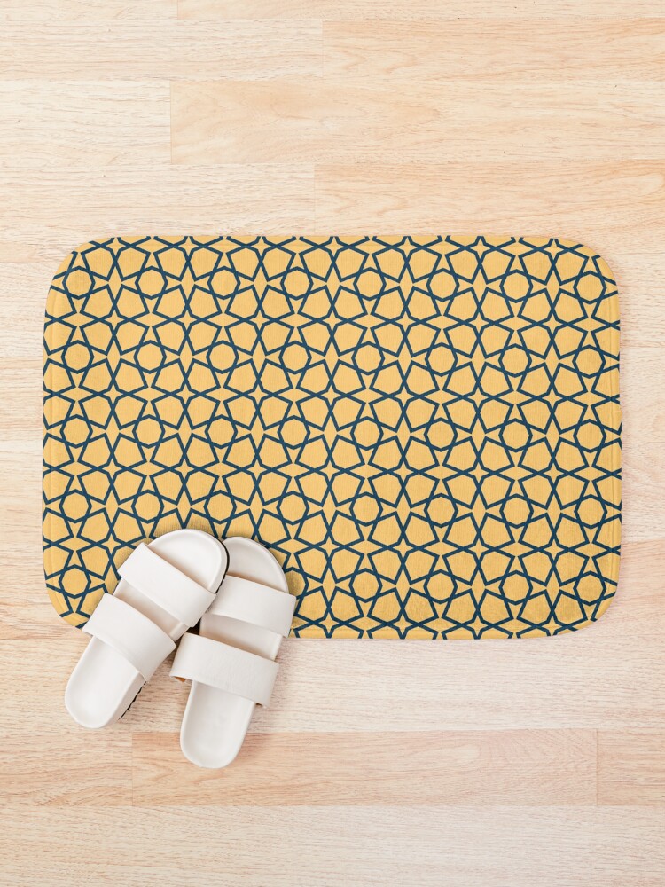 Thumbnail 1 of 6, Bath Mat, Geometric Islamic Seamless Pattern designed and sold by NeteDesign.